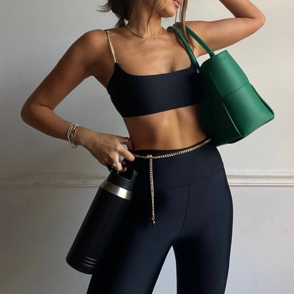 WeWoreWhat Chain High Ride Metallic Leggings